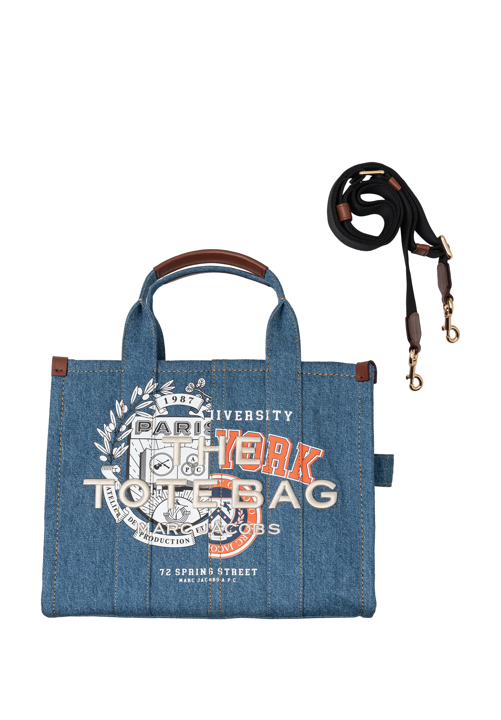 A.P.C. x Marc Jacobs. The Varsity Tote - Indigo delave