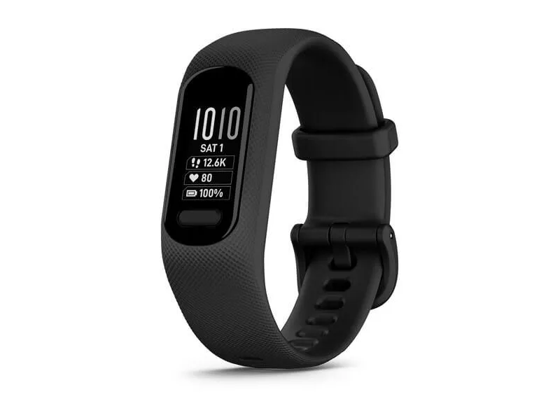 Garmin vívosmart 5 - Aktivitetssporer med bånd - silikone - sort - båndstørrelse: S/M - monokrom - Bluetooth, ANT  - 24.5 g