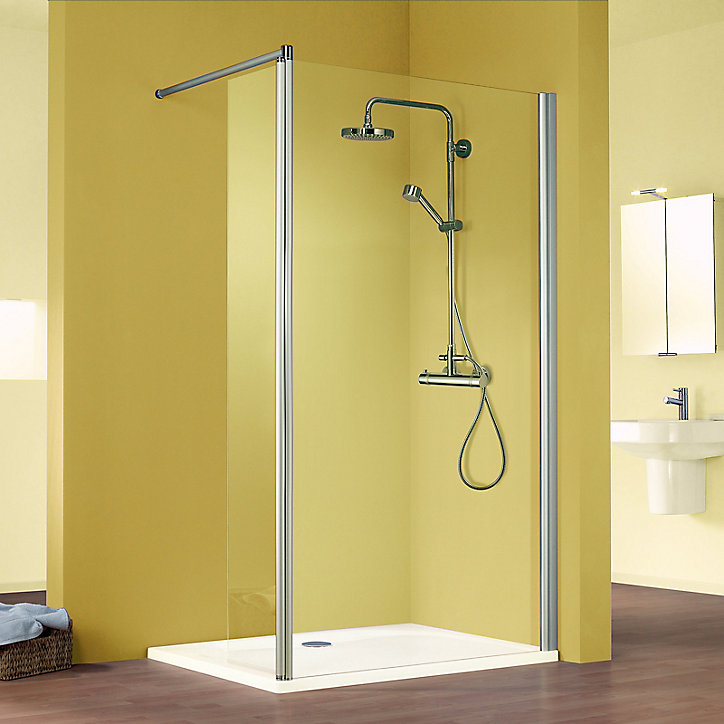 Paroi de douche verre transparent volet pivotant l.90 + 35 cm, Schulte MasterClass