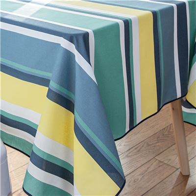 Nappe polycoton enduit rayé - BECQUET CRÉATION