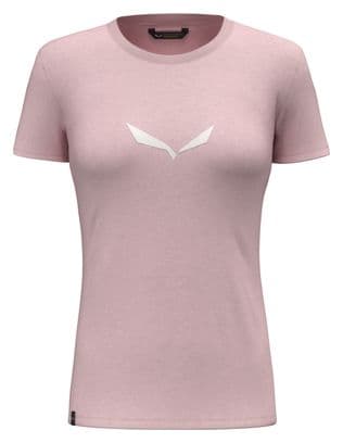 T-Shirt Manches Courtes Femme Salewa Solidlogo Rose