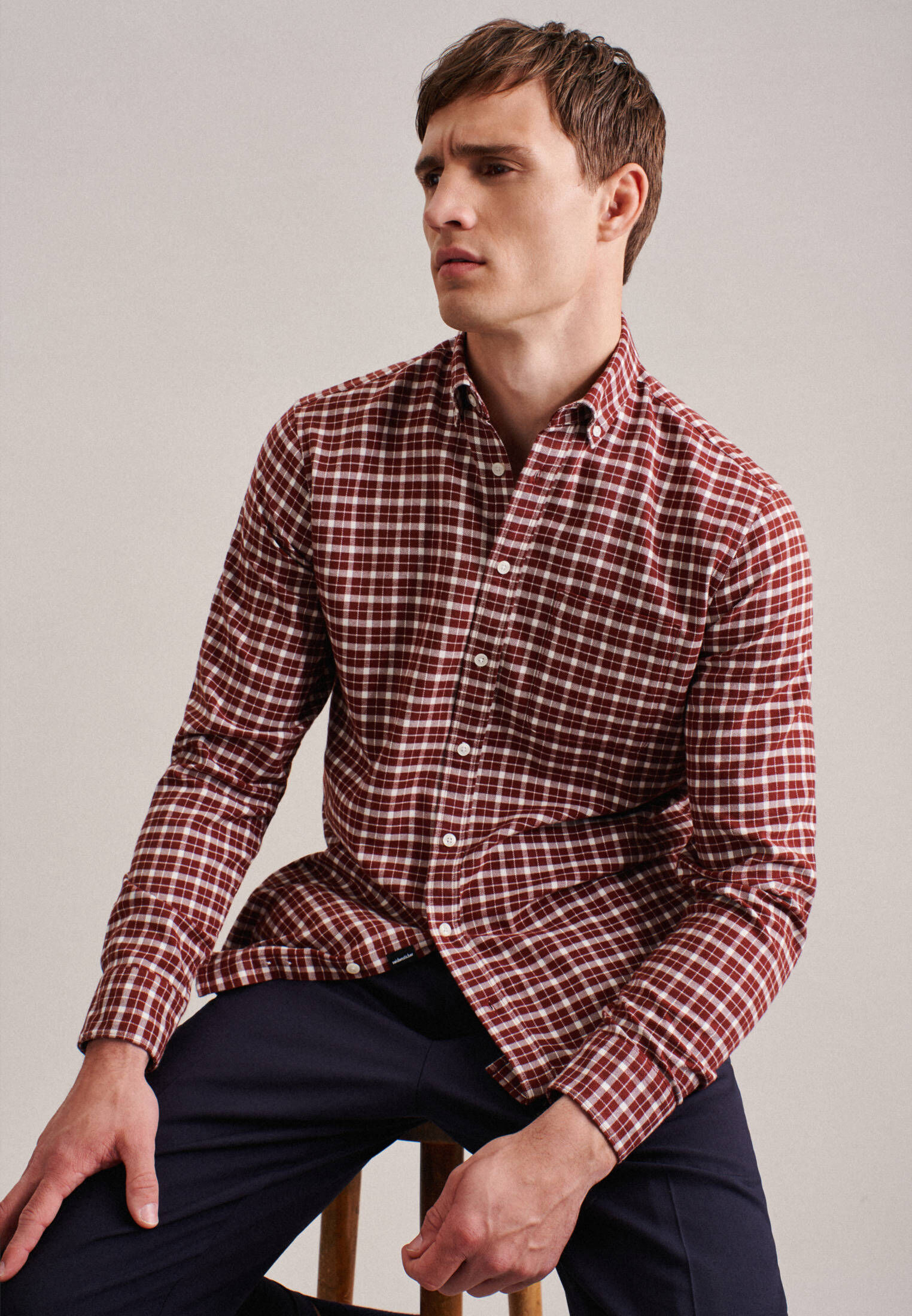 Seidensticker| Herren Casual Hemd Schwarze Rose