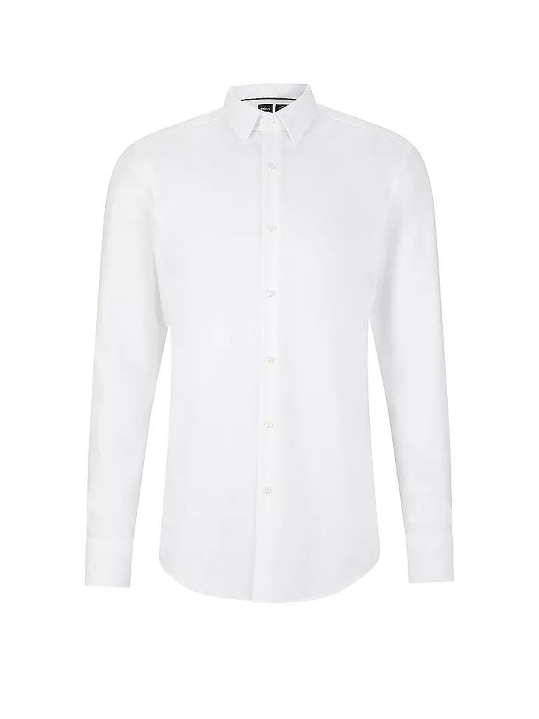 BOSS Hemd Slim Fit HANK weiss