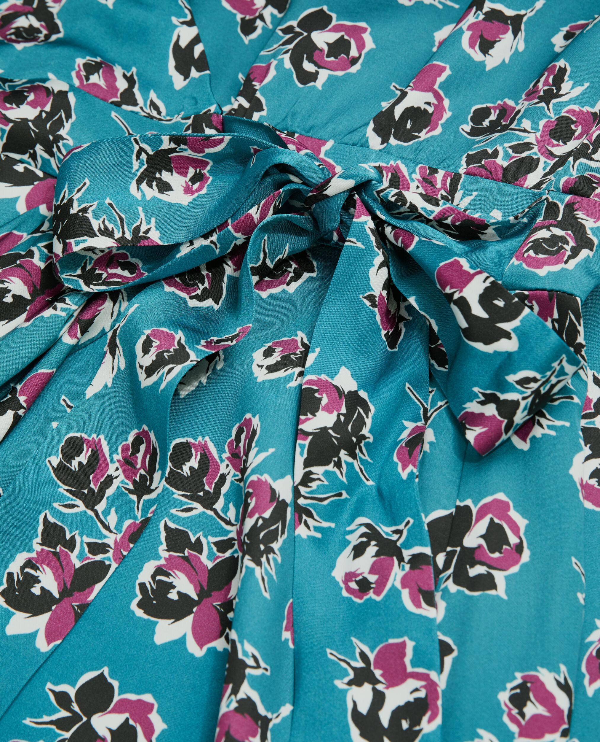 Robe portefeuille courte imprimée