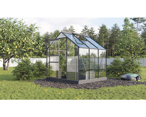 Vitavia Planet 3800 kas, enkelvoudig veiligheidsglas 3 mm, 195 x 195 cm, zwart