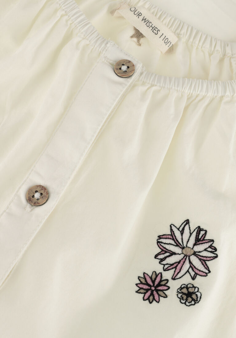 YOUR WISHES ecru your wishes blouse evara poplin
