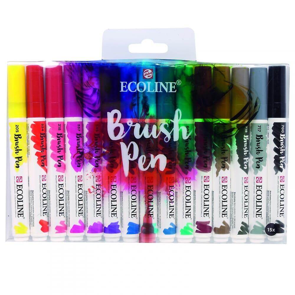 Marcadores Brush Pen 15 unidades Ecoline
