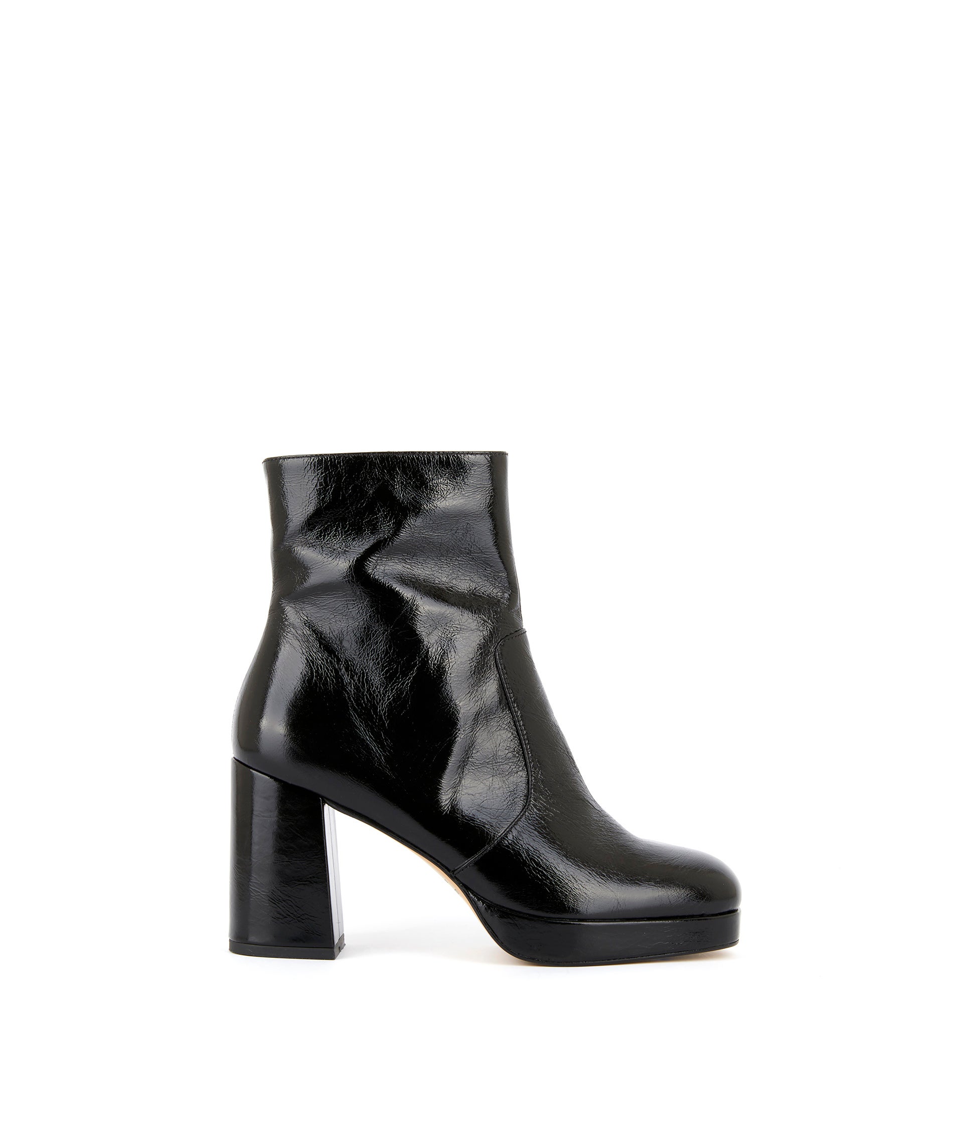 Boots noires vernies Alissa