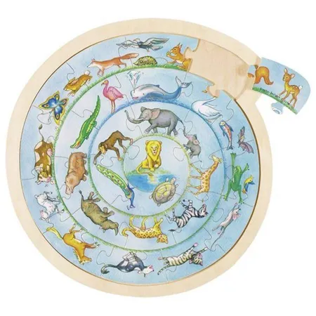 goki Einlegepuzzle Tierkreis, 27 Teile
