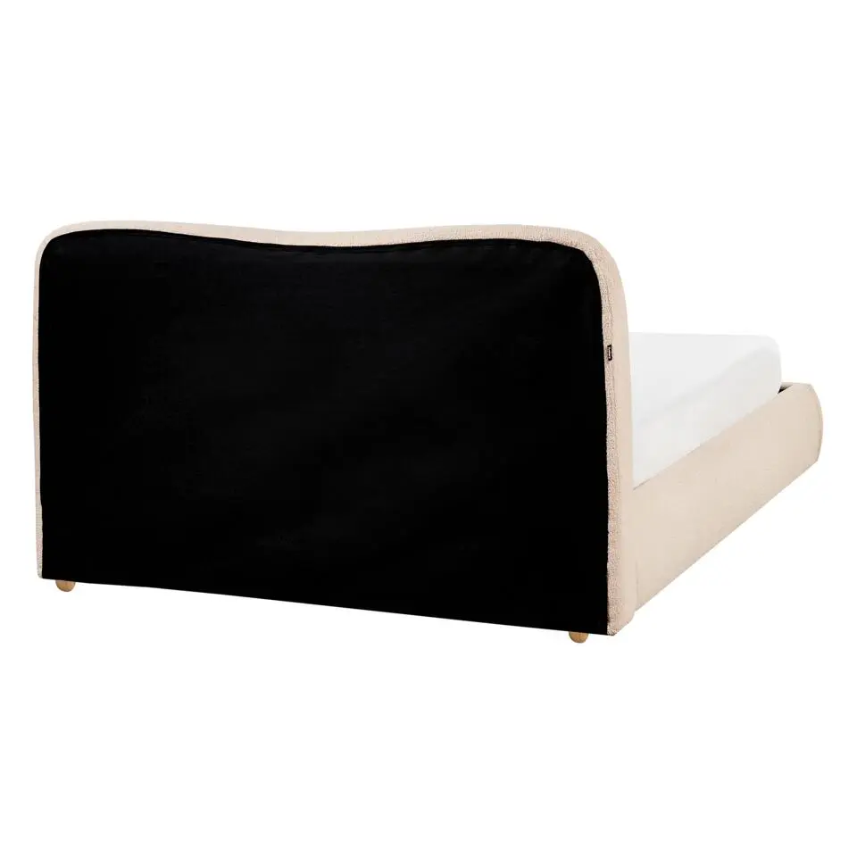 BLAGNAC - Tweepersoonsbed - Beige - 140 x 200 cm - Bouclé