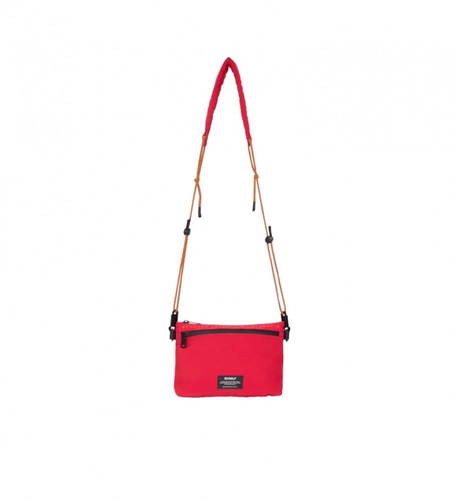 Bolsa de ombro vermelha ECOALF Lupita Because com zíper duplo