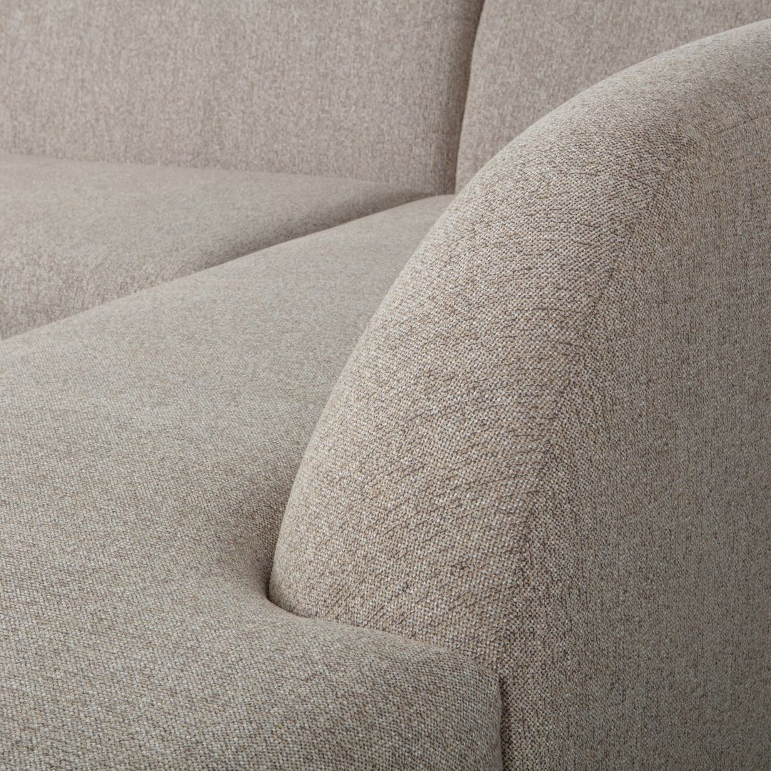 WOOOD   Sloping Natural Melange Hoekbank