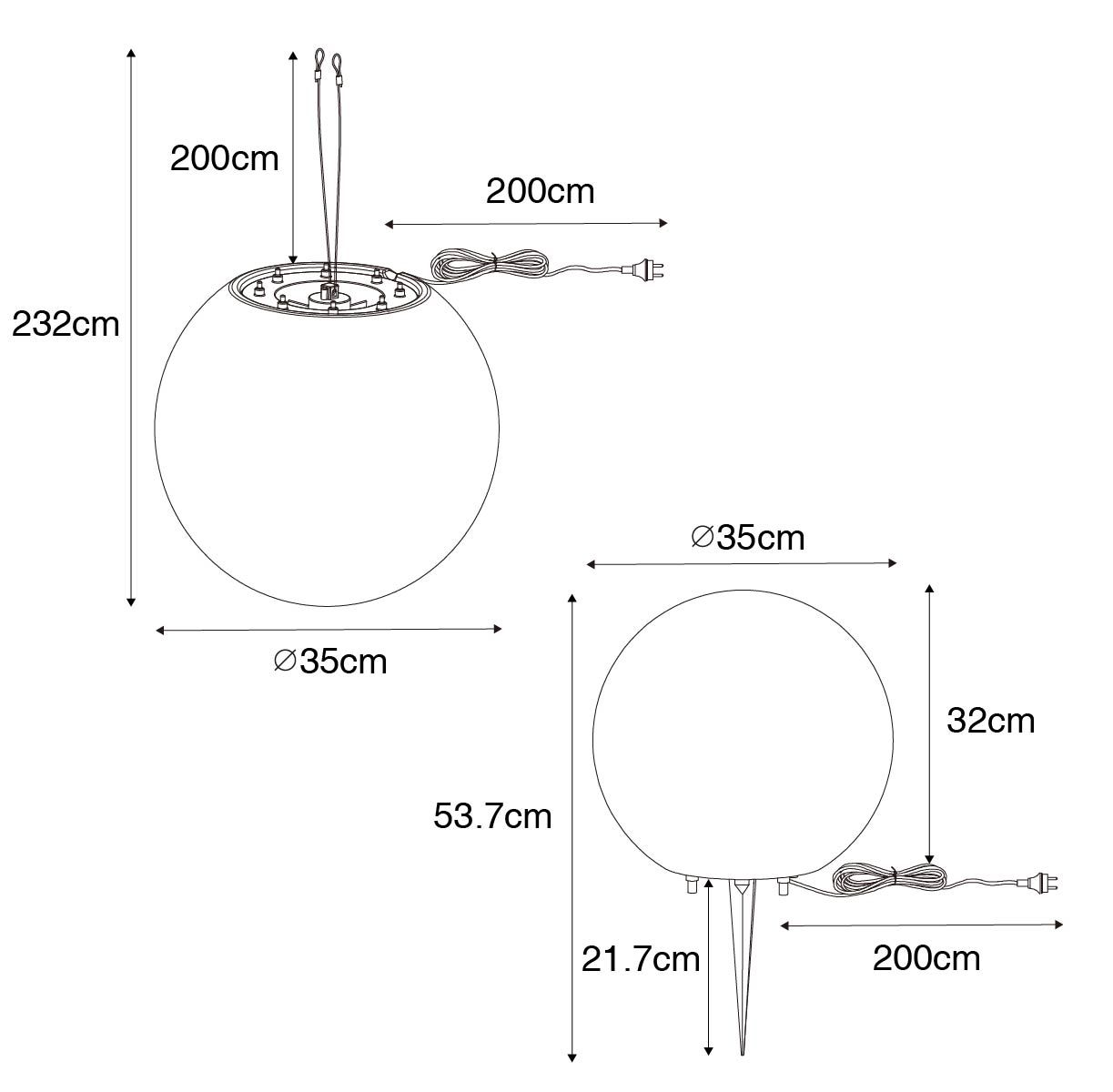 Moderne buitenlamp wit 35 cm IP44 - Nura