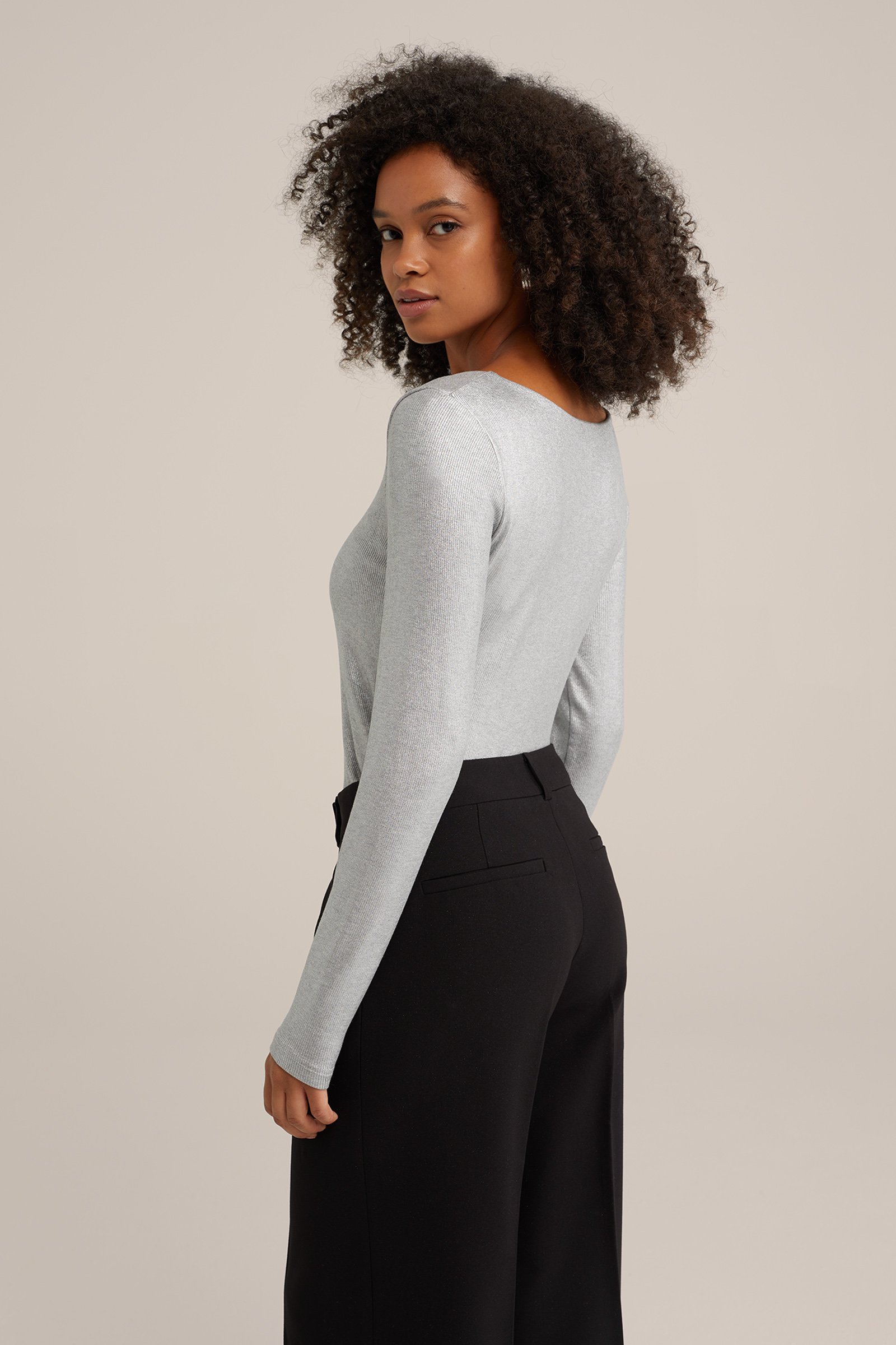 metallic top WE Fashion Zilver