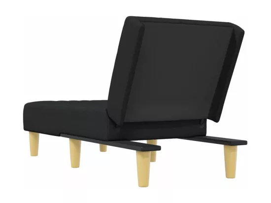 Prolenta Premium - Chaise longue noir tissu