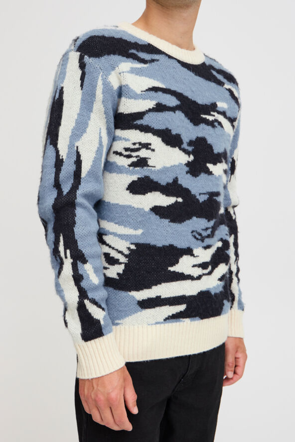 Casual Friday CFKLAES camo knit Dark navy