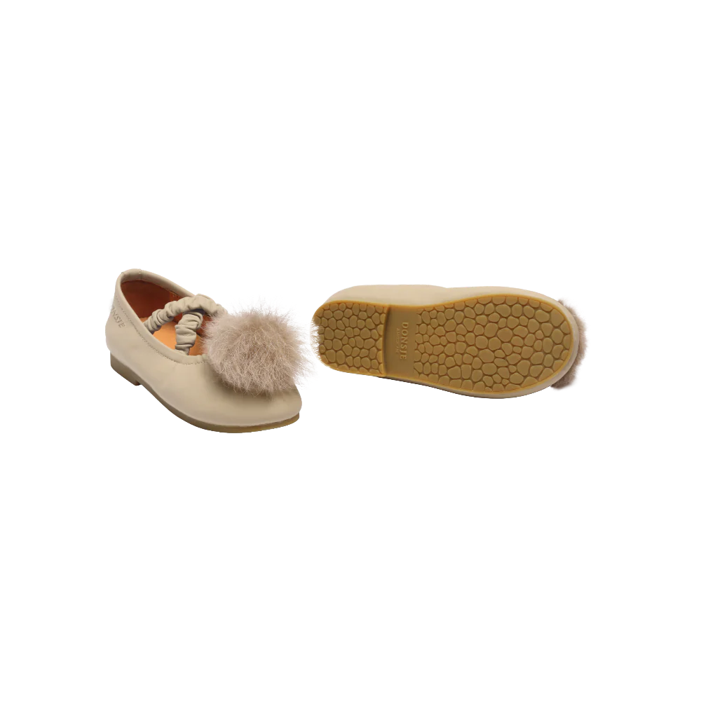 Izebella Ballerinas | Ivory Sheep Leather