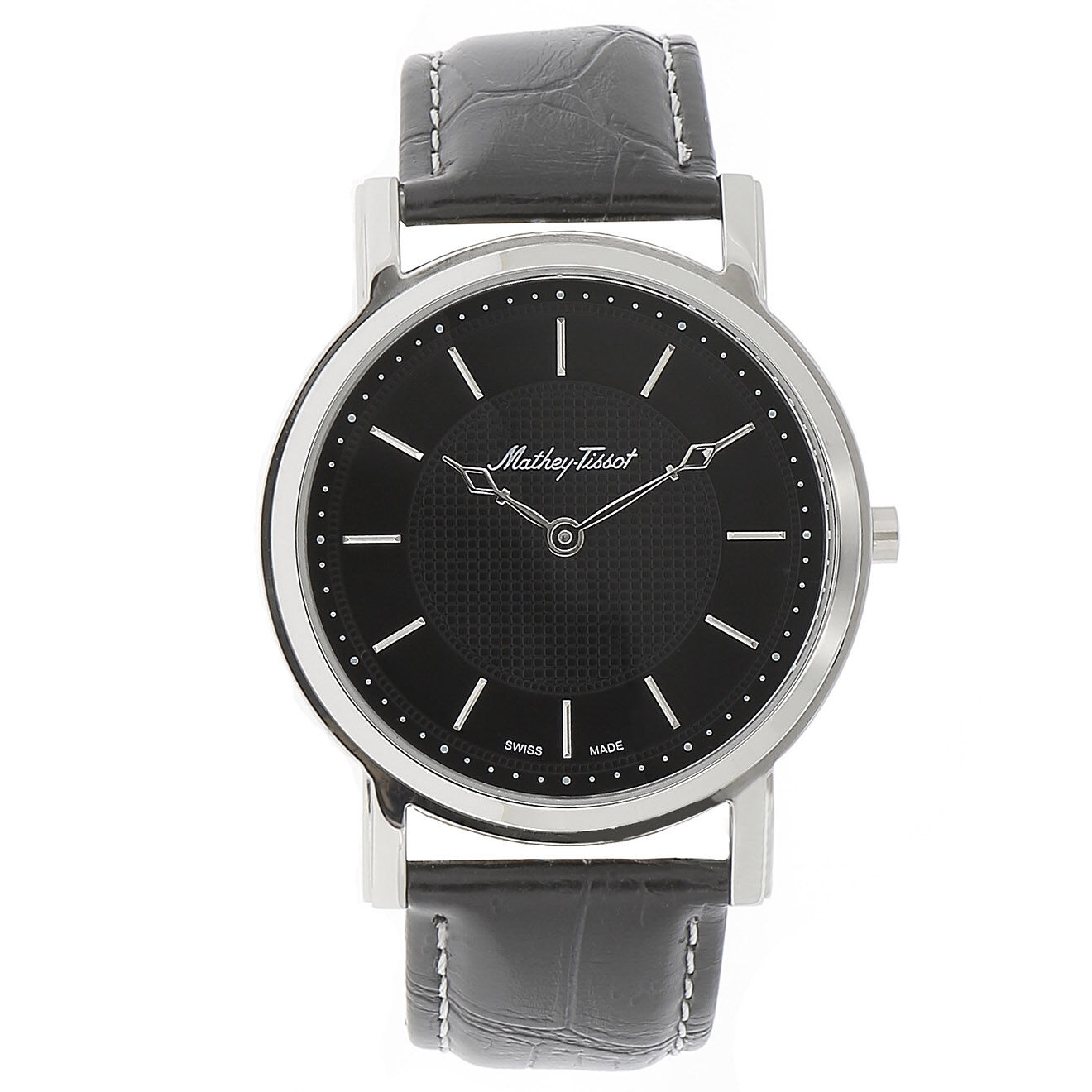 Mathey-Tissot Montre Mixte Quartz en Cuir City noire