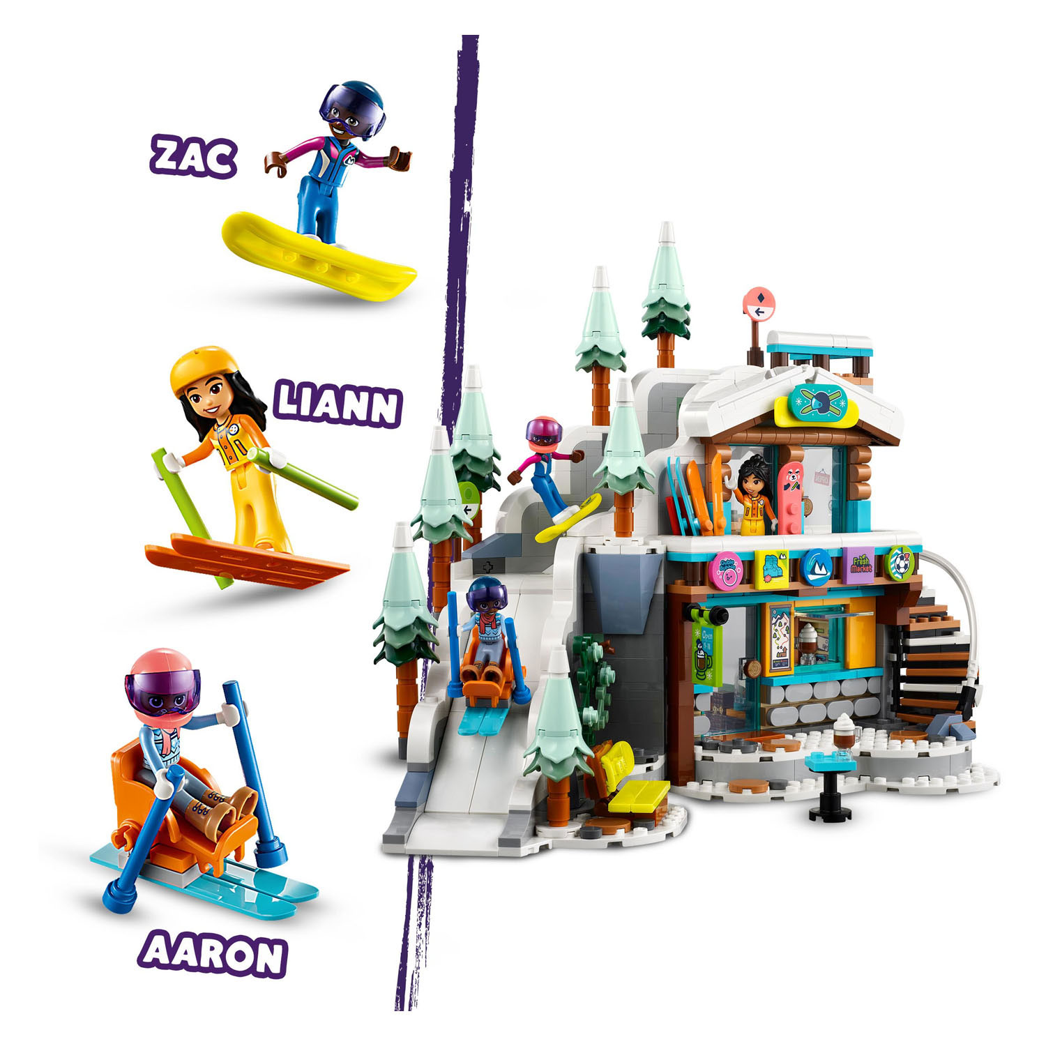 LEGO Friends 41756 Vakantie Skipiste en Cafe