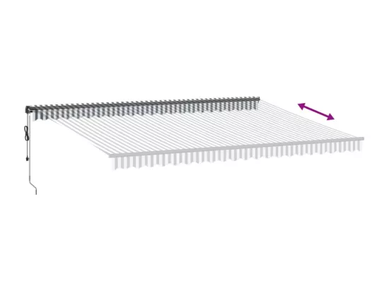 Auvent rétractable automatique avec LED anthracite et blanc