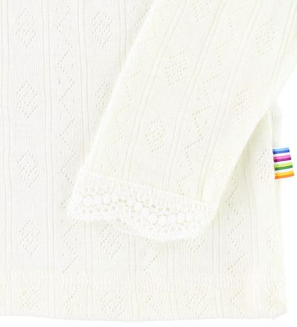 Joha Bluse - Uld/Silke - R?hvid m. M?nster