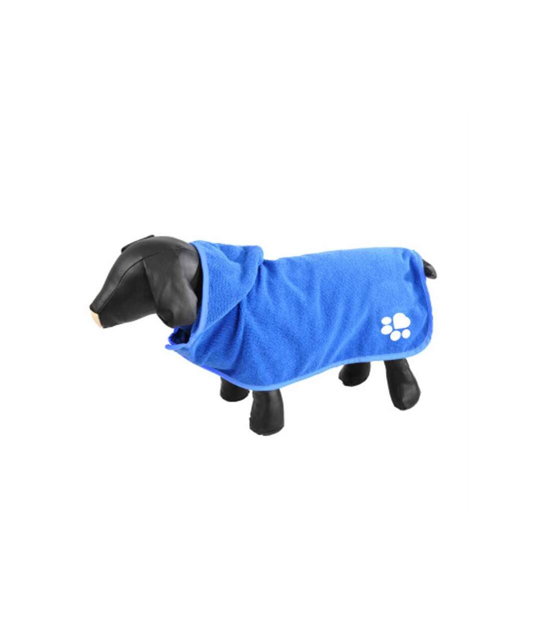 Paris Prix - Peignoir De Bain Pour Chien capuche 55cm Bleu