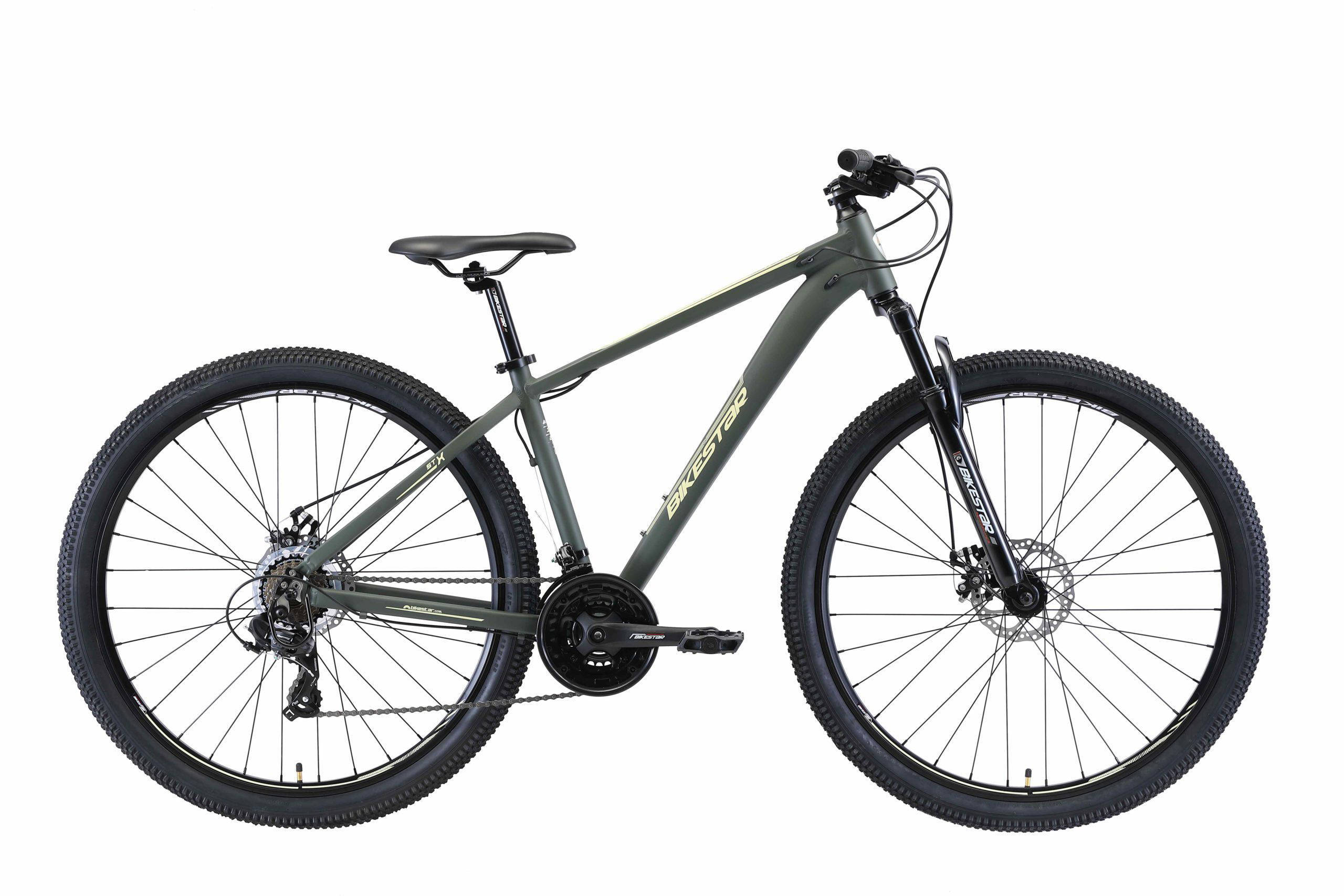 BikeStar hardtail MTB, alu, 29 inch, 21 speed, groen/beige