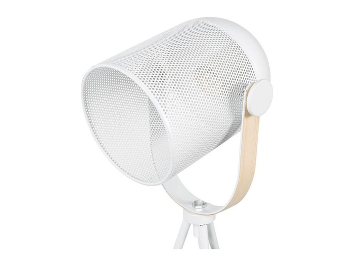 Lampe spot trépied en métal blanche