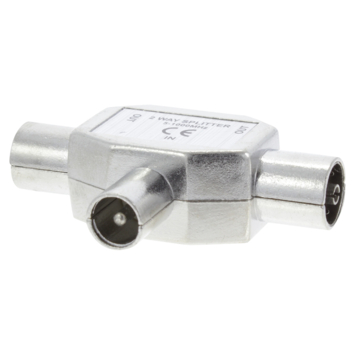 Q-Link coax splitter radio metaal 1 male/2 female