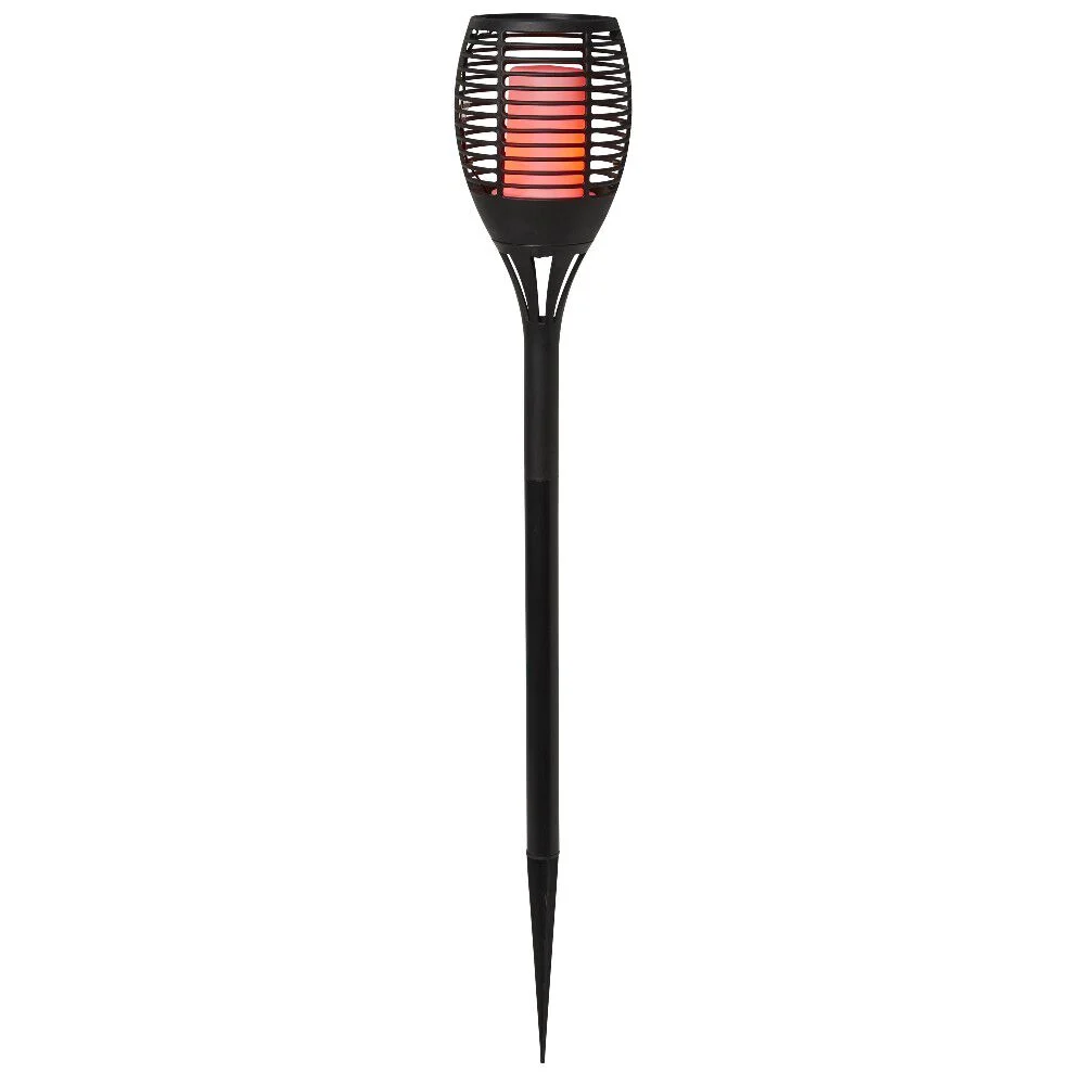 Borne solaire 3en1 effet flamme 28 LED multicolores télécommande