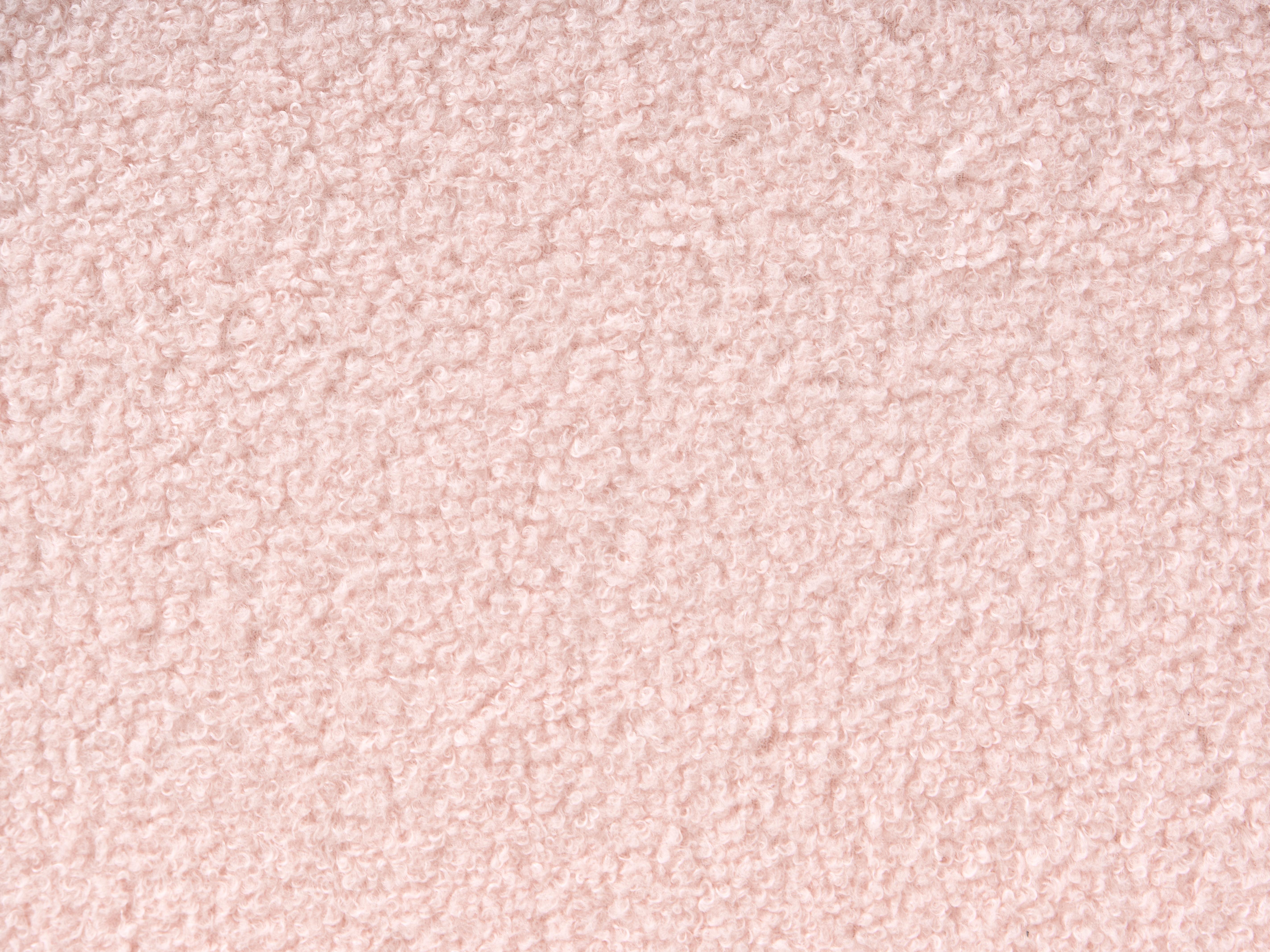 Onderschuifbed Bouclé GASSIN 90 x 200 cm Pastelroze