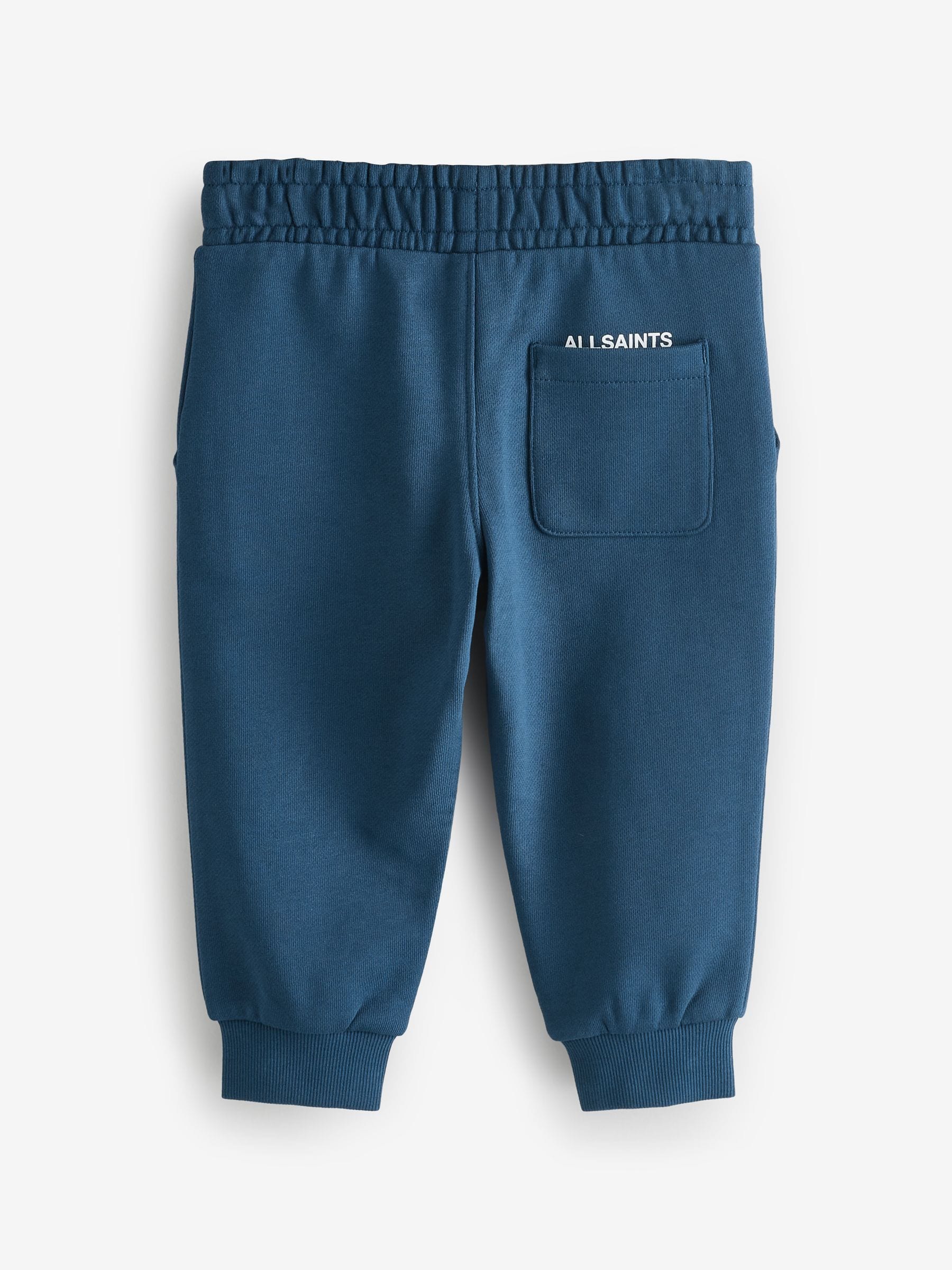 Marineblauw - smALLSAINTS Jongens Underground rechte joggingbroek met omslag
