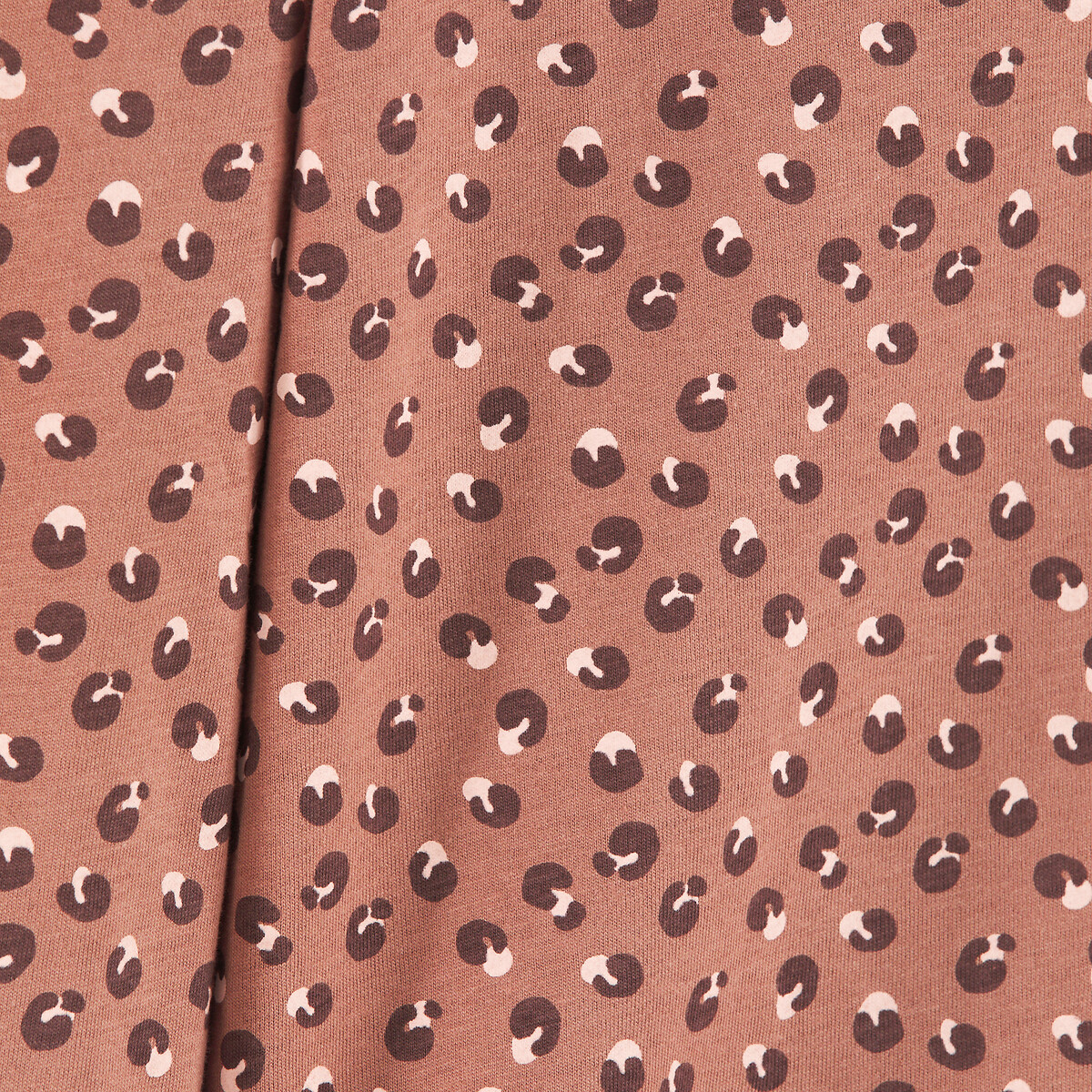 COLEÇÃO LA REDOUTE<br>Conjunto de 3 pijamas com estampa de leopardo e texto