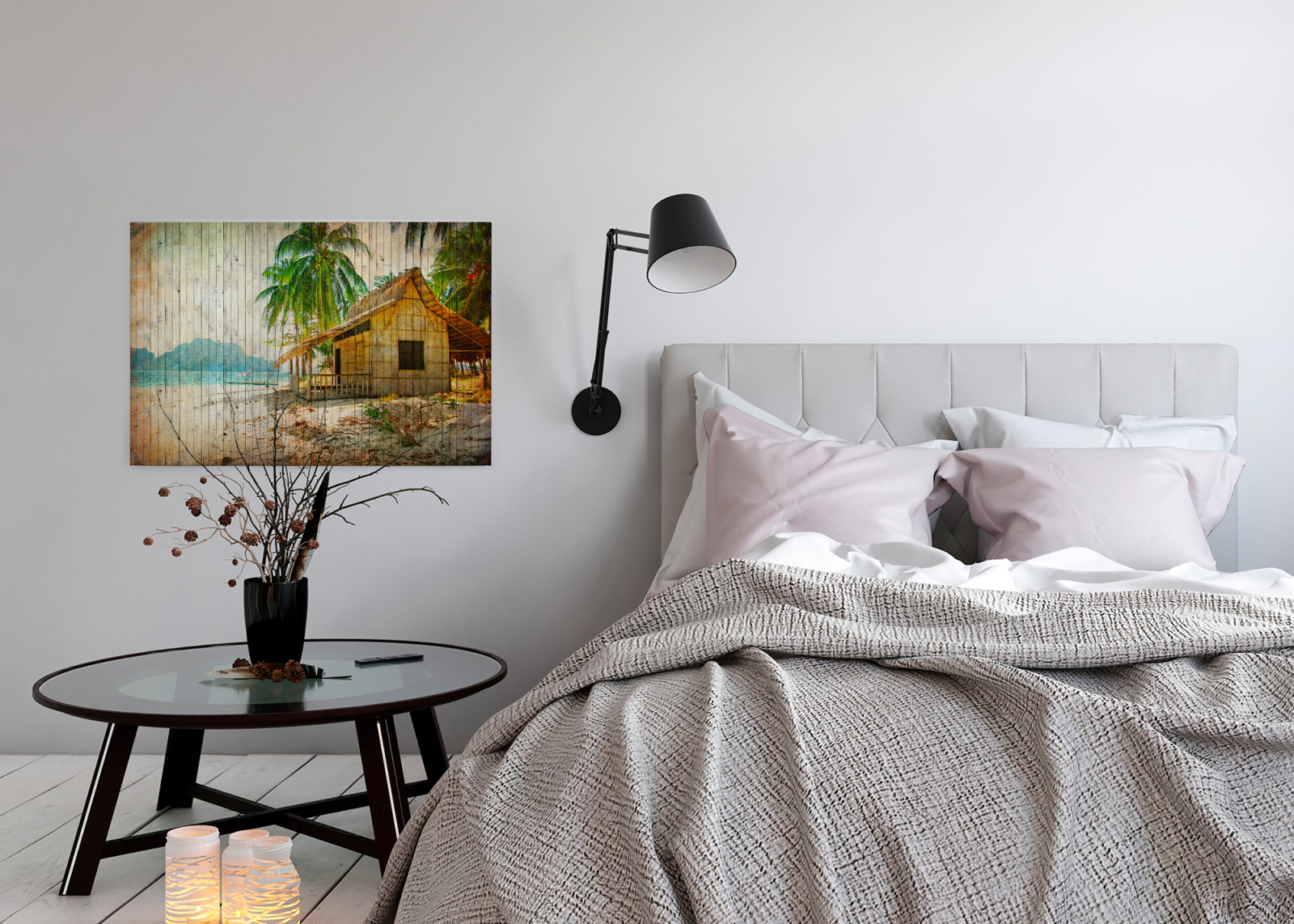 Leinwandbild TAHITI - braun-beige - 90x60 cm