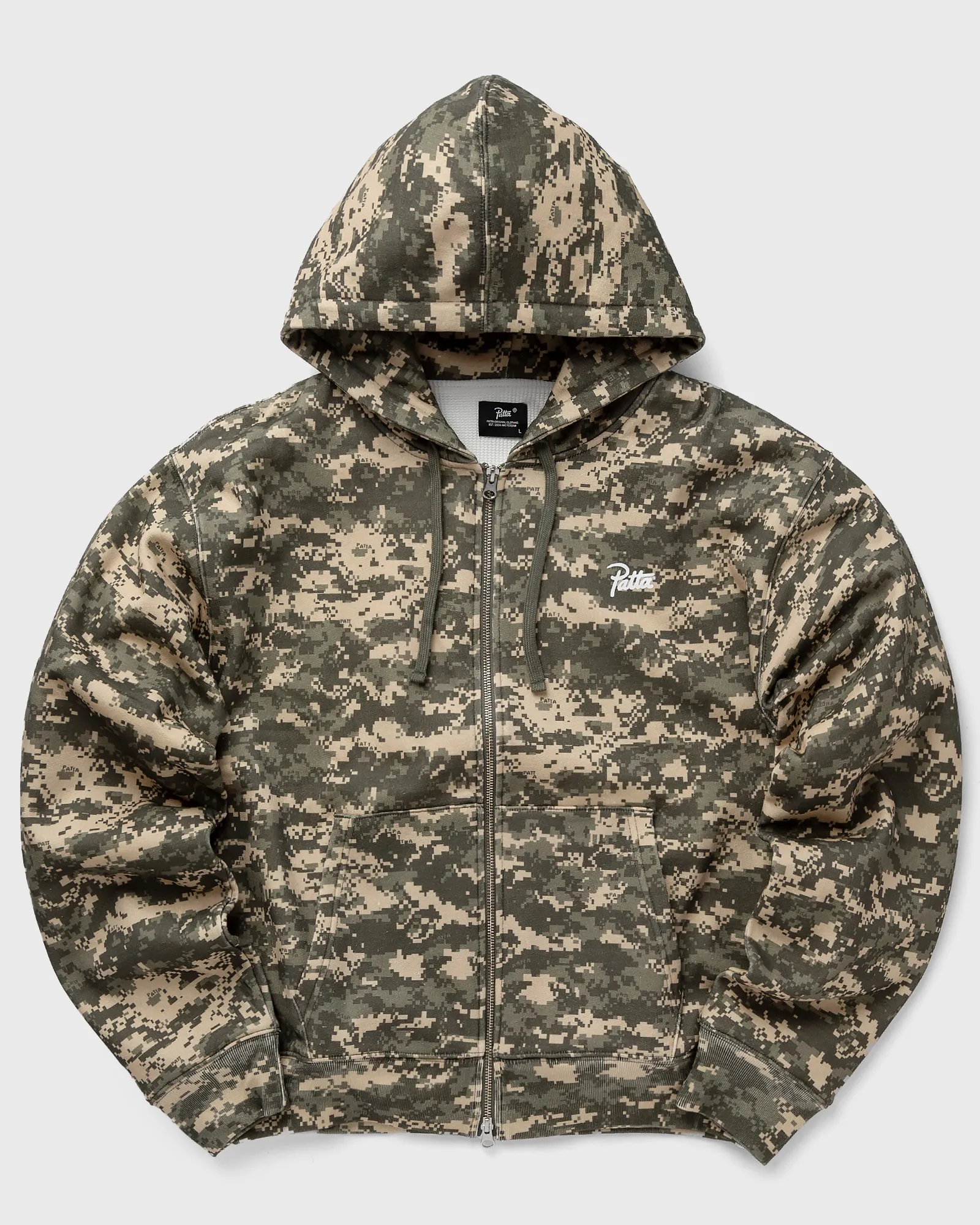 PATTA DIGI WAFFLE ZIP HOODED SWEATER