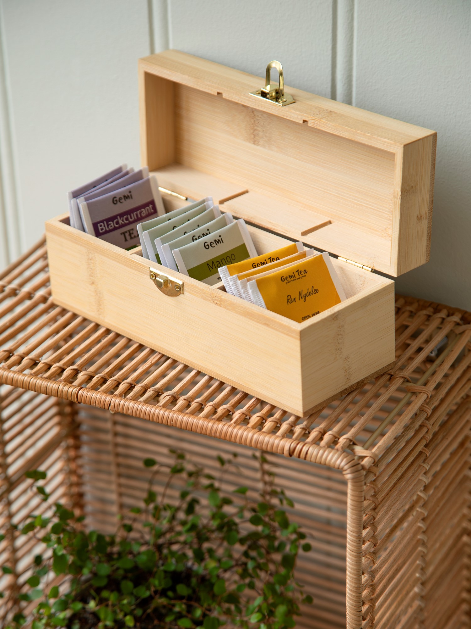 Tekasse | Bambus. 20,5 x 8 x 7,5 cm. | Nature