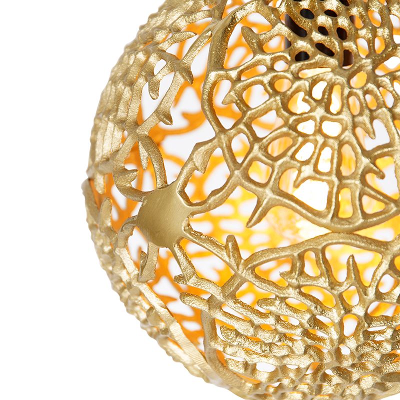 Art deco hanglamp goud met zwart - Maro