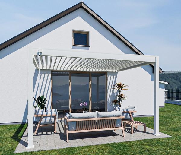 Weide Deluxe Wandpergola Voll-Alu, ca.
