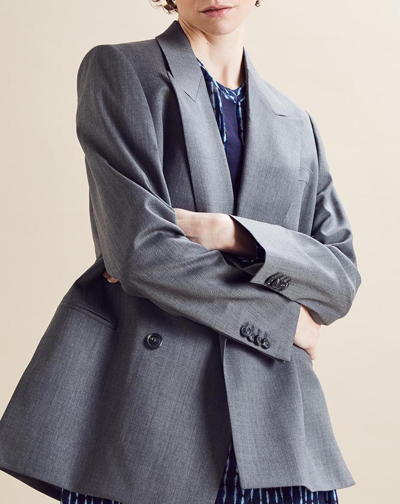 Chloé Stora Veste en Laine mélangée Ulla grise