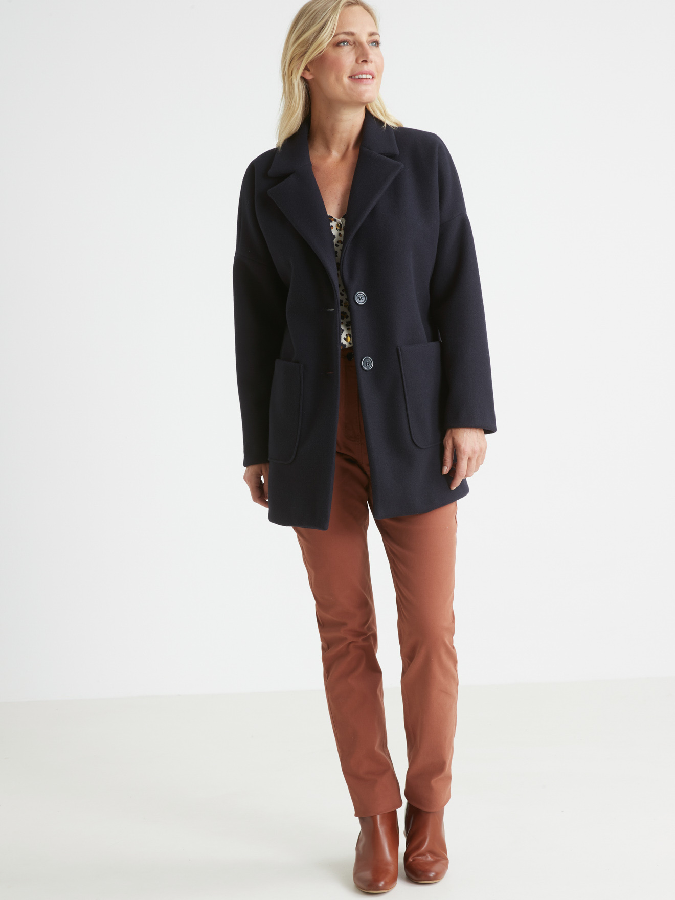 Manteau 3/4 en maille
