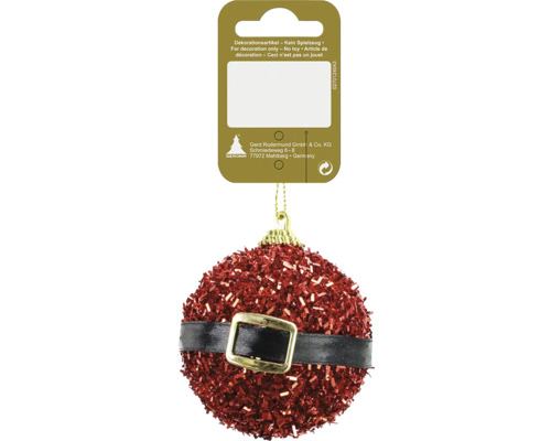 Kerstboombal Kerstman polystyreen rood