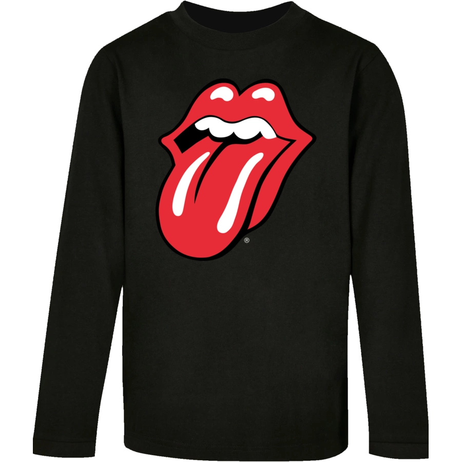 F4NT4STIC Longsleeve Shirt The Rolling Stones Classic Tongue schwarz