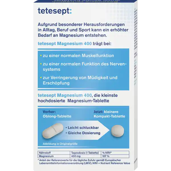 Magnesium 400 hochdosiert Tabletten