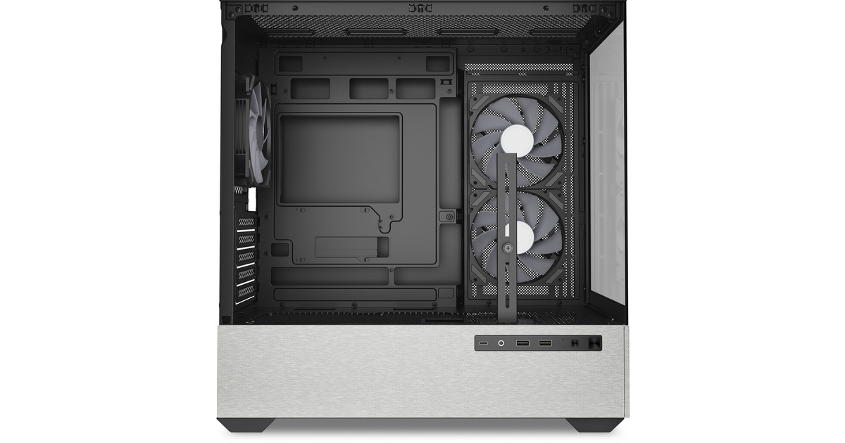 SharkoonMK7 ARGB mini tower behuizing  (Zwart | 2x USB-A | 1x USB-C | RGB | Tempered Glass)