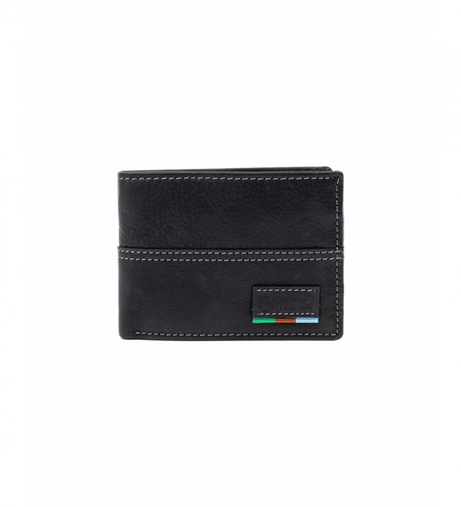 Carteira National Geographic Black Galaxy em couro - 2x10,5x8cm