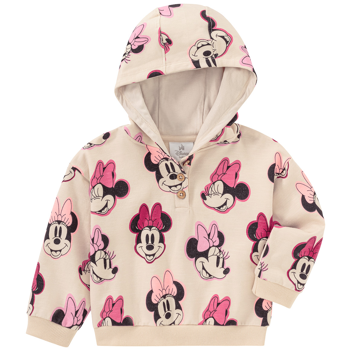 Topomini Minnie Maus Hoodie mit Allover-Print beige