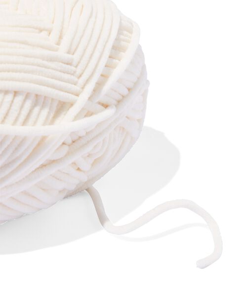 fil chenille blanc 100g 110m