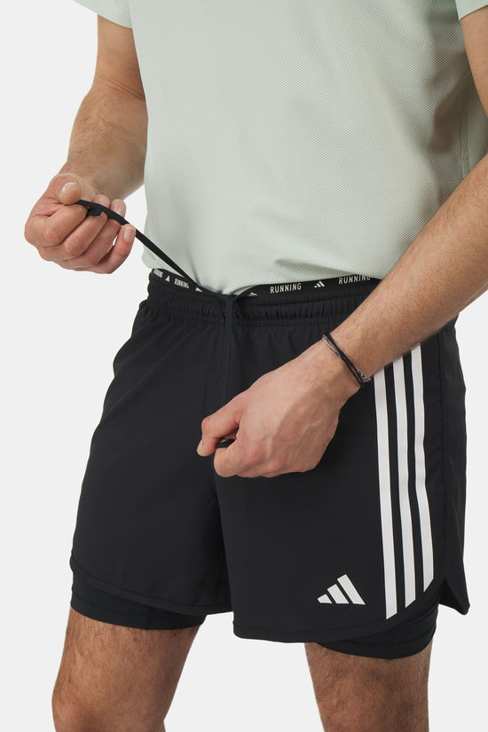 adidas adidas Own the Run 3-Stripes 2-in-1 Short