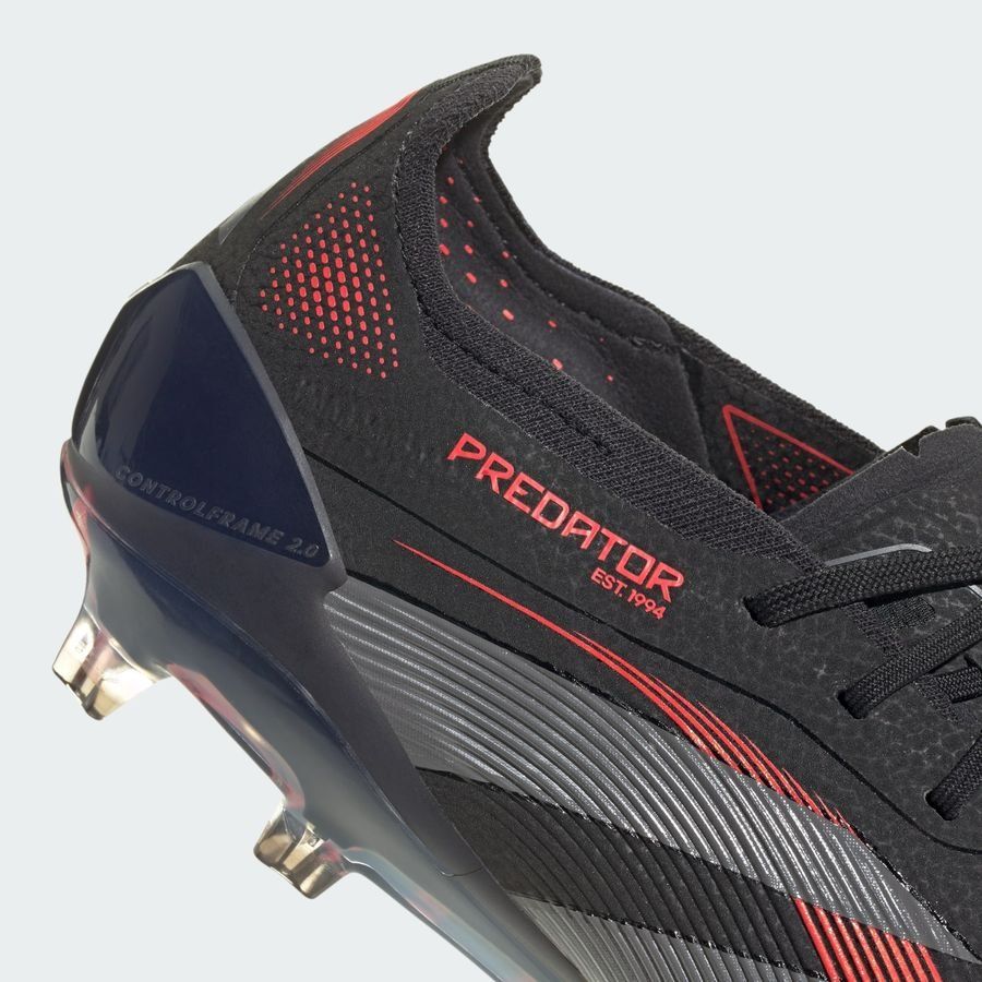 adidas Predator Elite FG Stealth Victory - Noir/Gris/Lucid Red