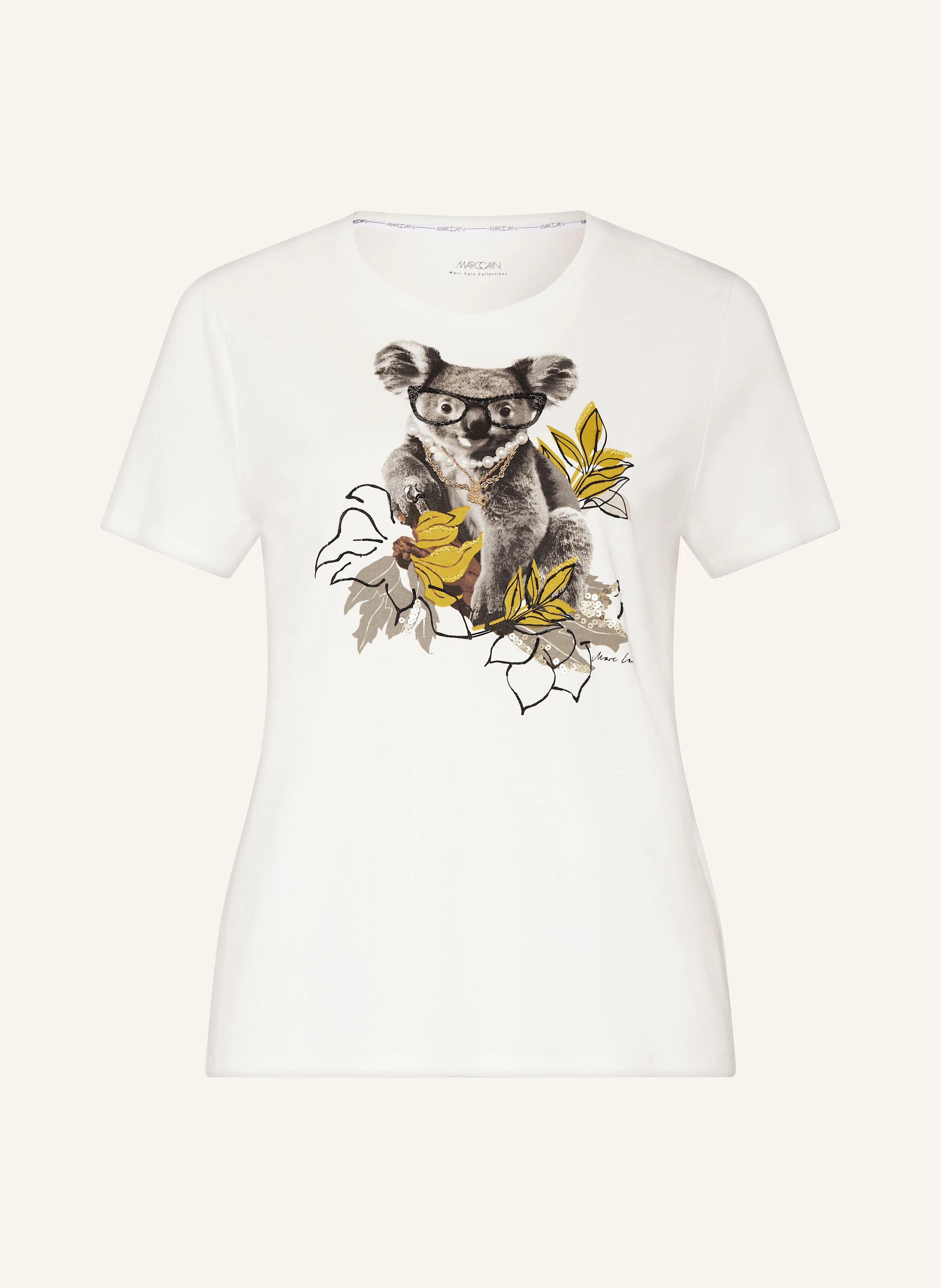 MARC CAIN T-Shirt mit Schmucksteinen